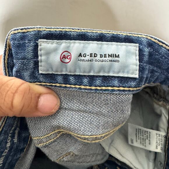 AG‎ Adriano Goldschmied Ex-Boyfriend Slim Jeans 28R Distressed Stretch Blue - Picture 6 of 16